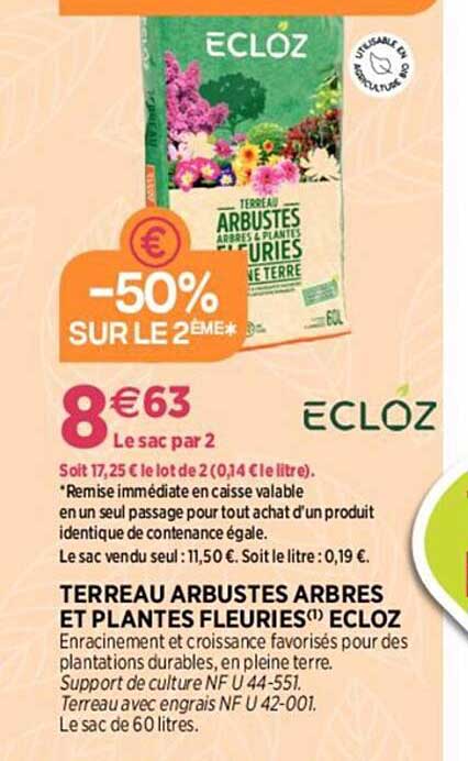 terreau arbustes arbres et plantes fleuries ecloz