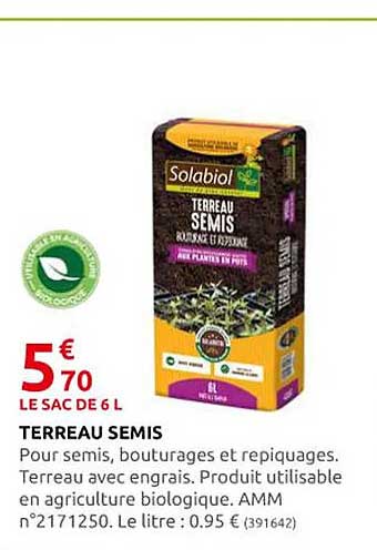 terreau semis solabiol