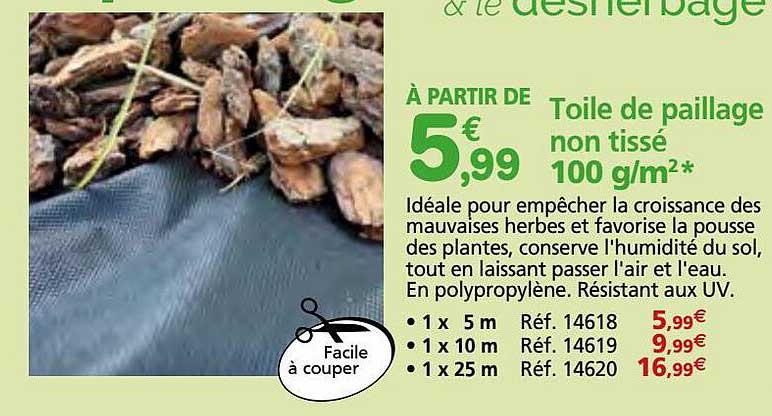 toile de paillage non tissé 100 g-m²