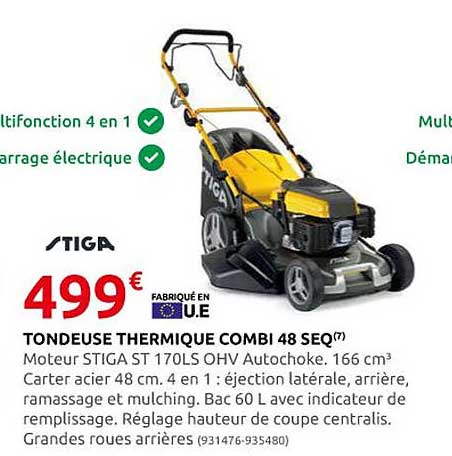 tondeuse thermique combi 48 seq stiga
