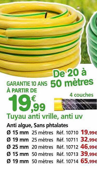 tuyau anti vrille, anti uv