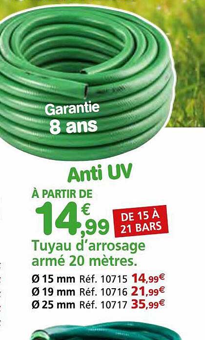 tuyau d'arrosage armé 20 mètres