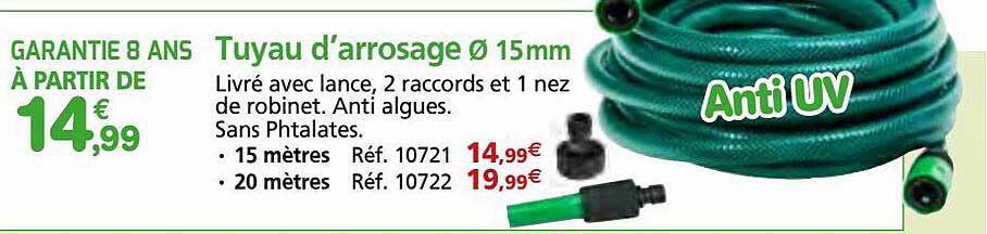 Tuyau D'arrosage ø 15 Mm