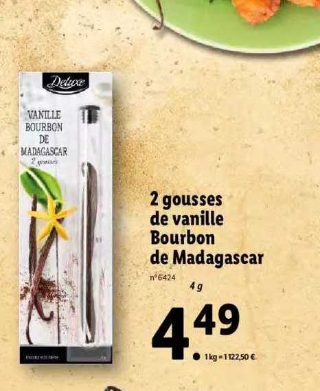 2 gousses de vanille bourbon de madagascar deluxe