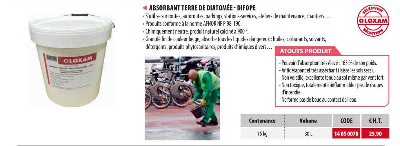 absorbant terre de diatomée - difope