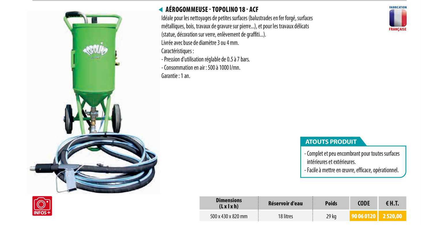 aérogommeuse - topolino 18 - acf