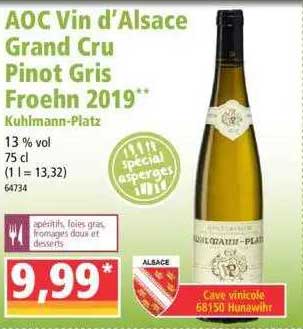 aoc vin d'alsace grand cru pinot gris froehn 2019 kuhlmann-platz