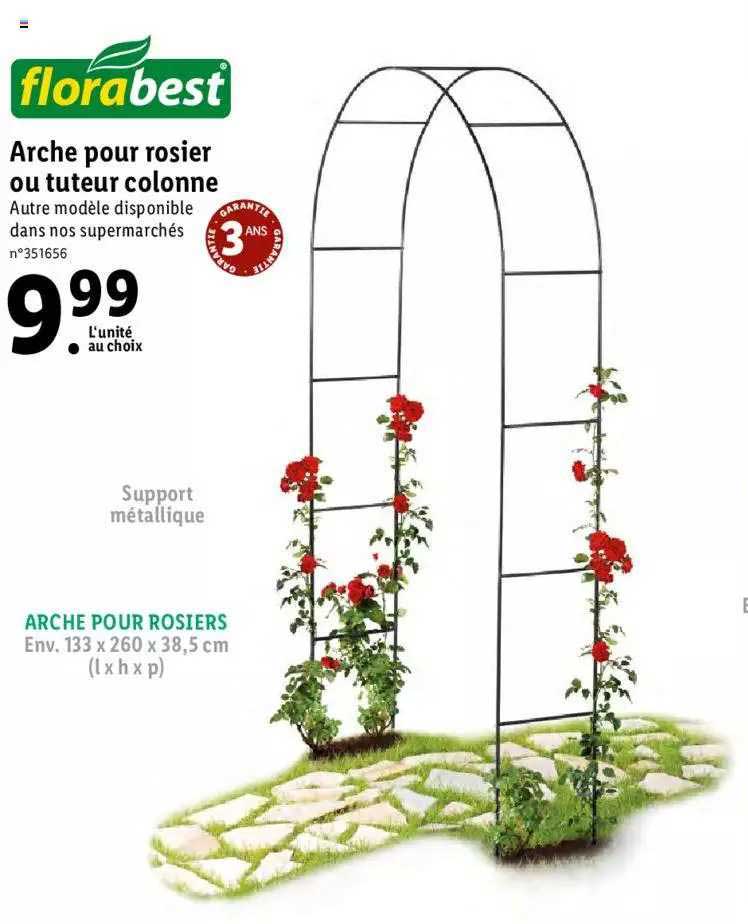 arche pour rosier ou tuteur colonne florabest