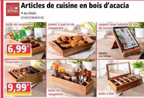 articles de cuisine en bois d'acacia casa royale