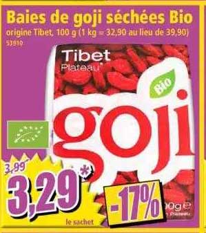 baies de goji séchées bio