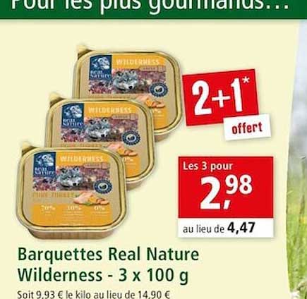 barquettes real nature wilderness - 3 x 100 g