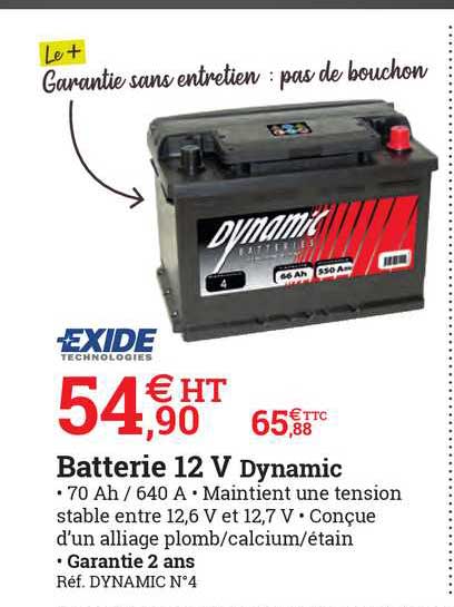 Batterie 12 V Dynamic Exide