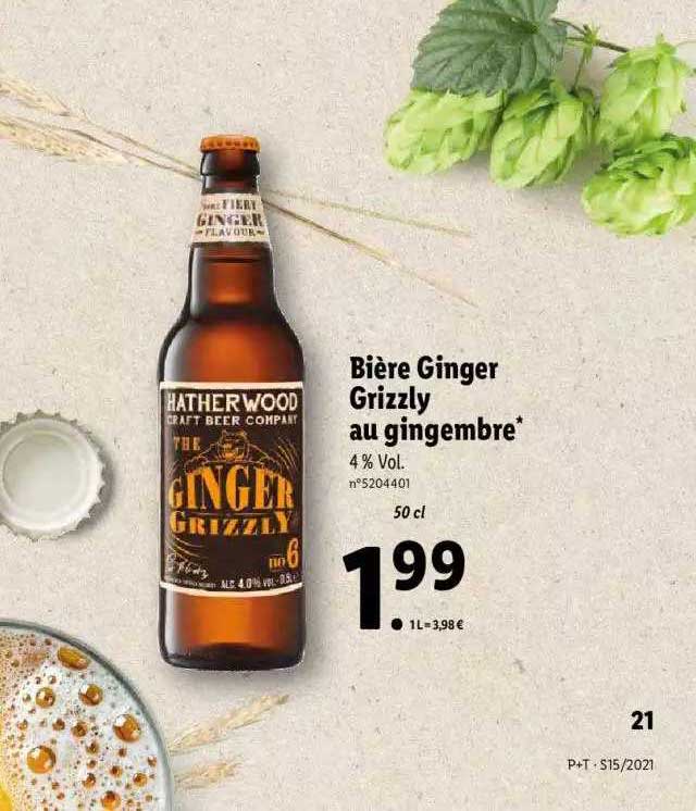 bière ginger grizzly au gingembre