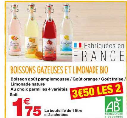 Boisson Gazeuses Et Limonade Bio