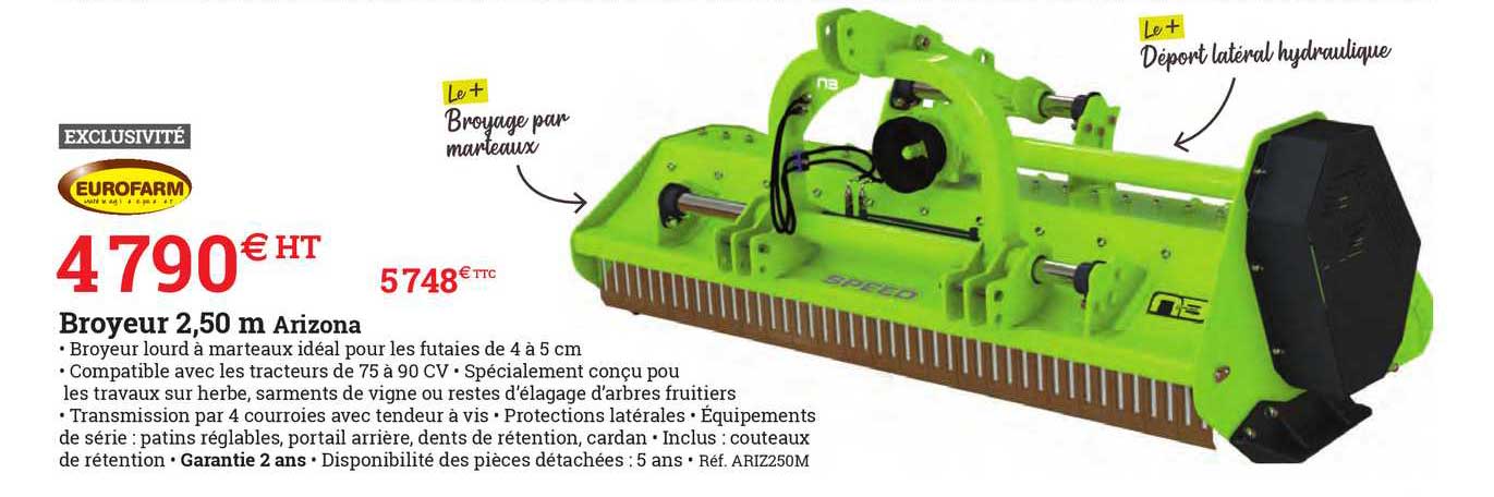 broyeur 2,50 m arizona eurofarm