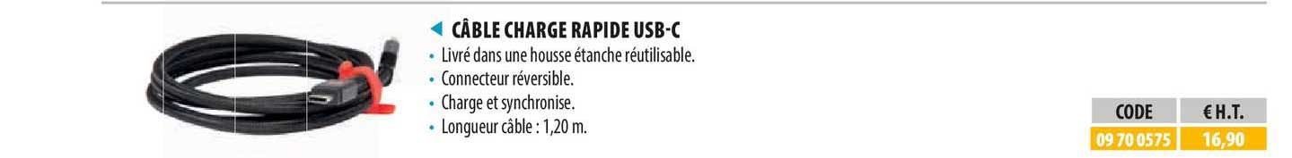 câble charge rapide usb-c