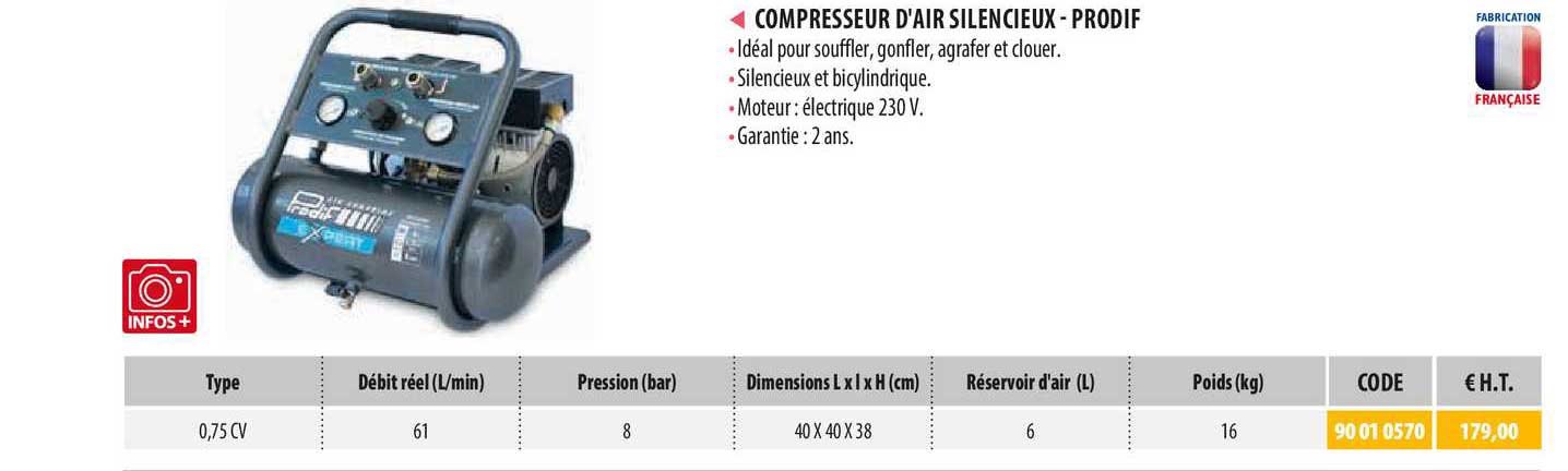 compresseur d'air silencieux - prodif