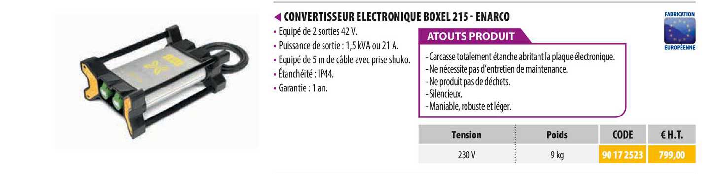 convertisseur électronique boxel 215 - enarco