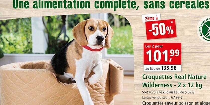 croquettes real nature wilderness - 2 x 12 kg