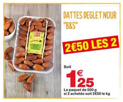 dattes deglet nour "b&s"