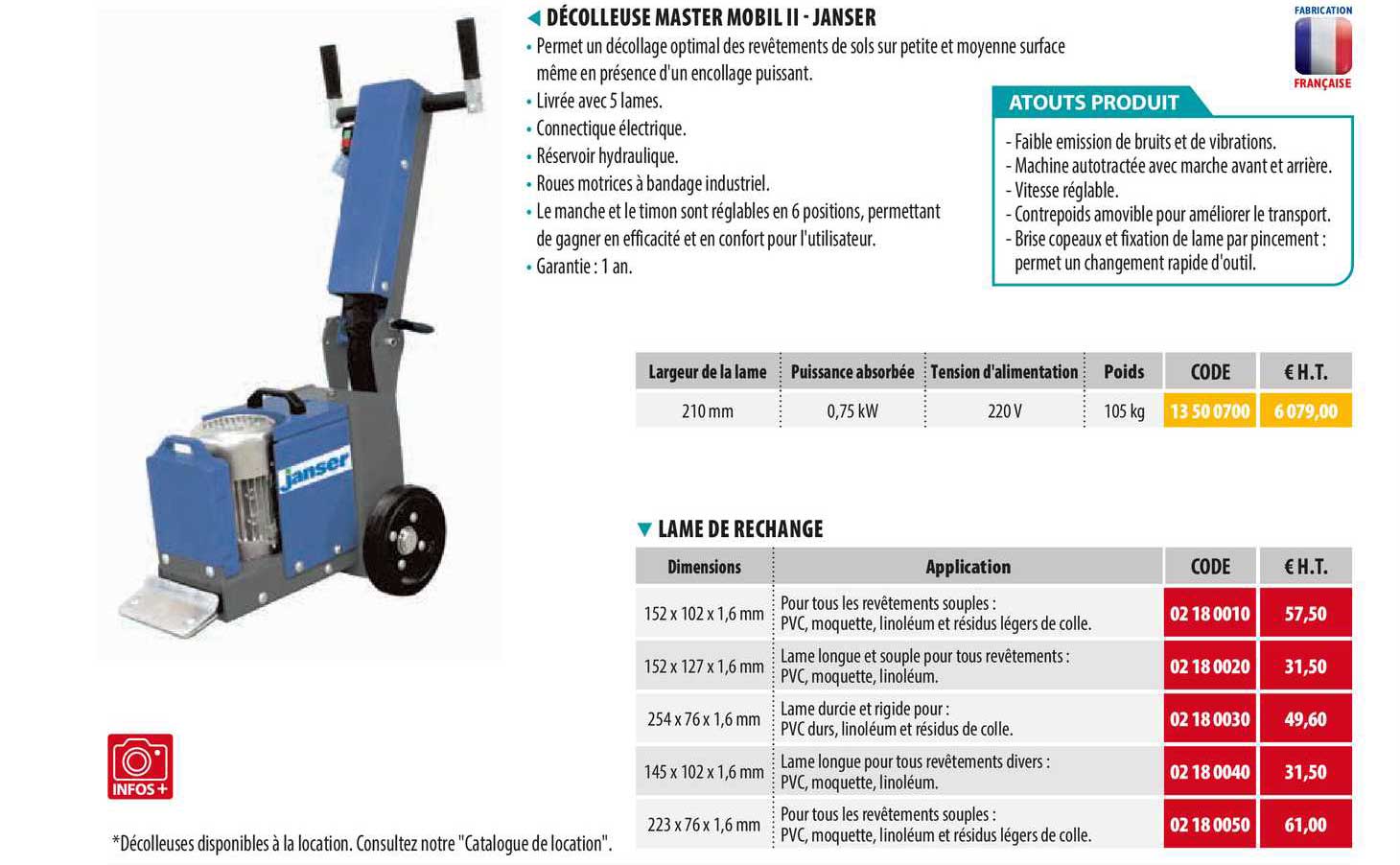 décolleuse master mobil ii - janser