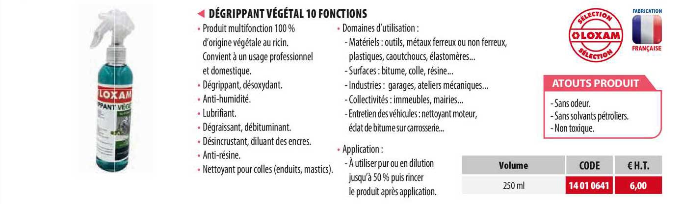 dégrippant végétal 10 fonctions