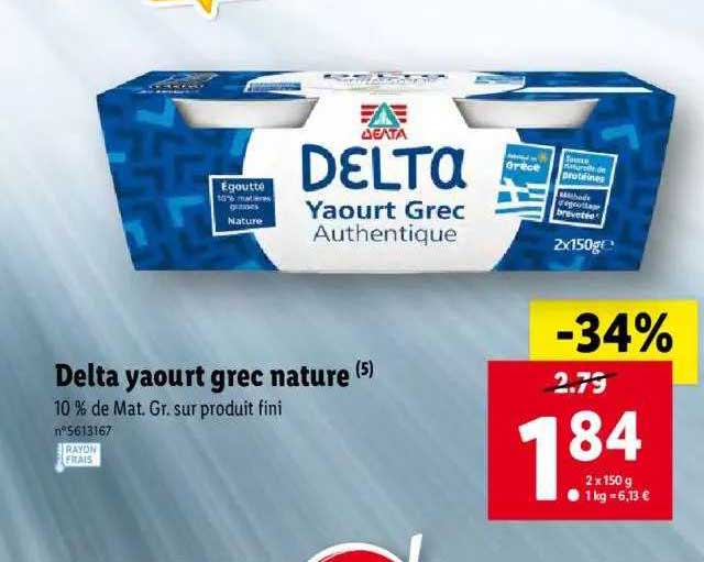 delta yaourt grec nature