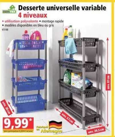 desserte universelle variable 4 niveaux toptex