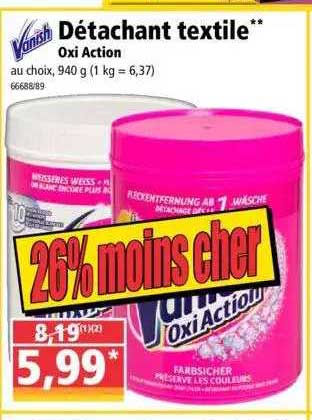 détachant textile oxi action vanish