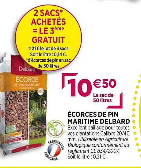 écorces de pin maritime delbard