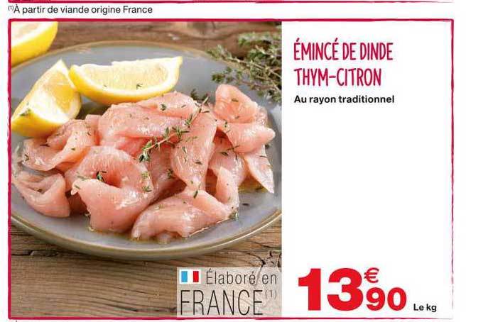 émincé De Dinde Thym-citron