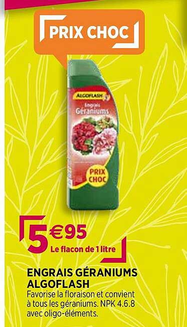 engrais géraniums algoflash