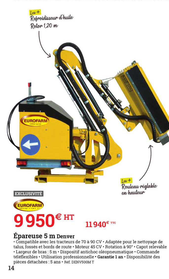 épareuse 5 m denver eurofarm