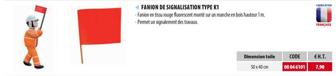 fanion de signalisation type k1