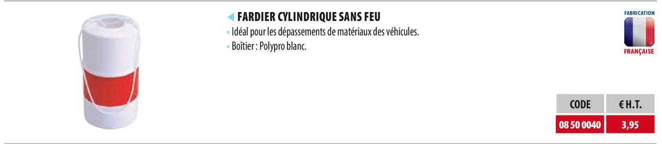 fardier cylindrique sans feu