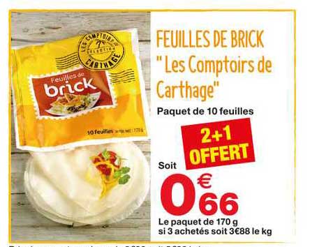 feuilles de brick "les comptoirs de carthage"