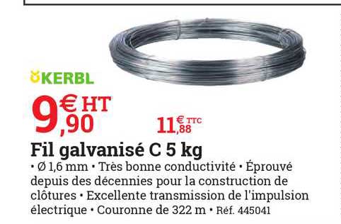 fil galvanisé c 5 kg kerbl