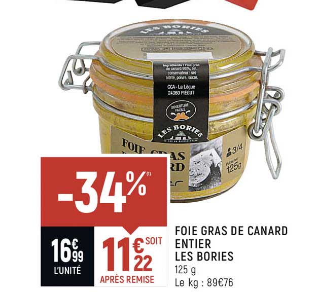 foie gras de canard entier les bories