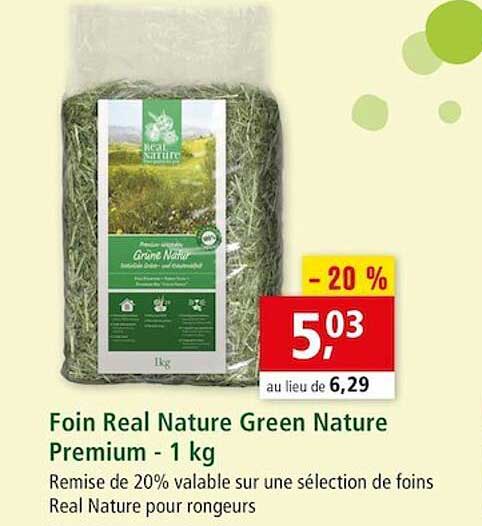 foin real nature green nature premium - 1 kg
