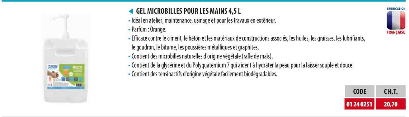 Gel Microbilles Pour Les Mains 4,5 L