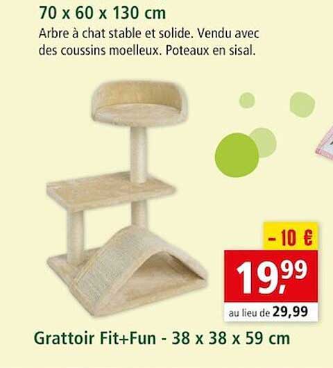grattoir fit+fun - 38 x 38 x 59 cm