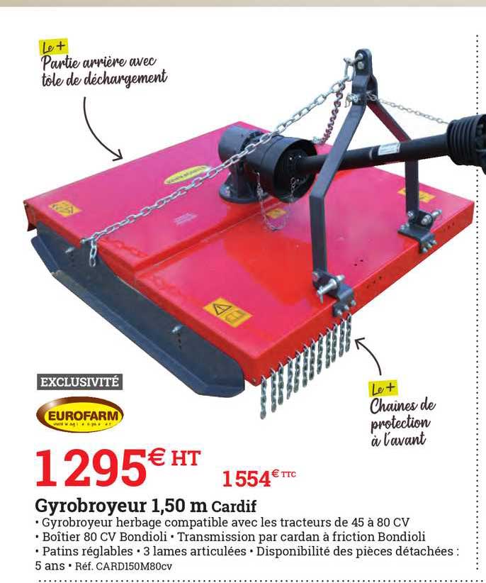 gyrobroyeur 1,50 m cardif eurofarm