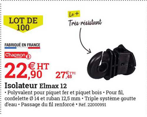 isolateur elmax 12 chapron