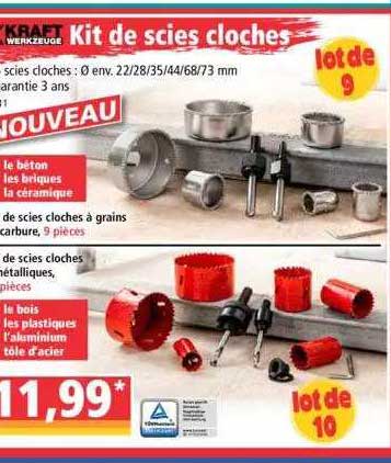 kit de scies cloches kraft