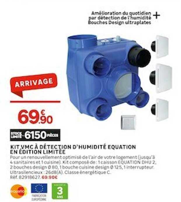 kit vmc à détection d'humidité equation en édition limitée