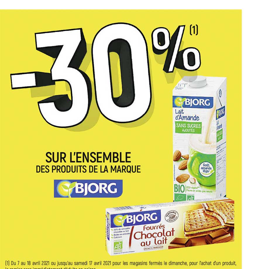 l'ensemble des produits de la marque bjorg