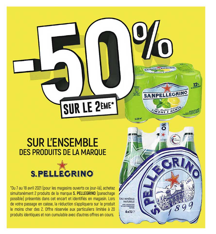 l'ensemble des produits de la marque s.pellegrino