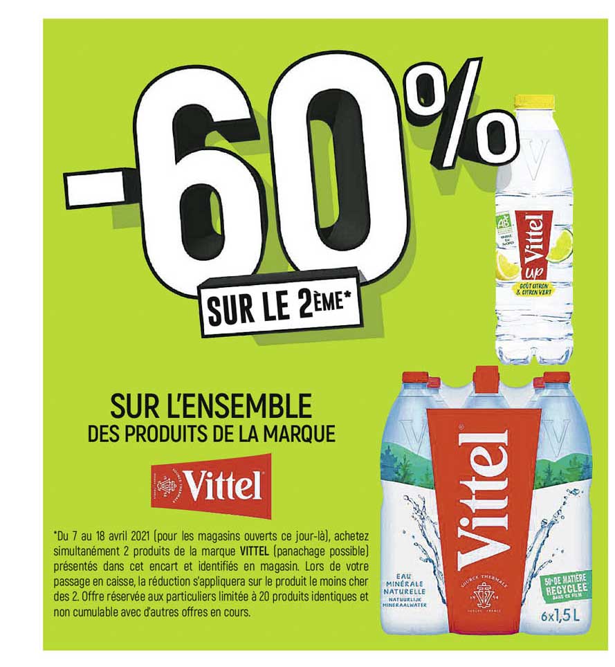l'ensemble des produits de la marque vittel