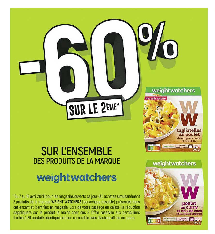 l'ensemble des produits de la marque weightwatchers