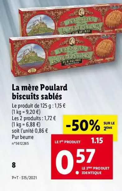 la mère poulard biscuits sablés
